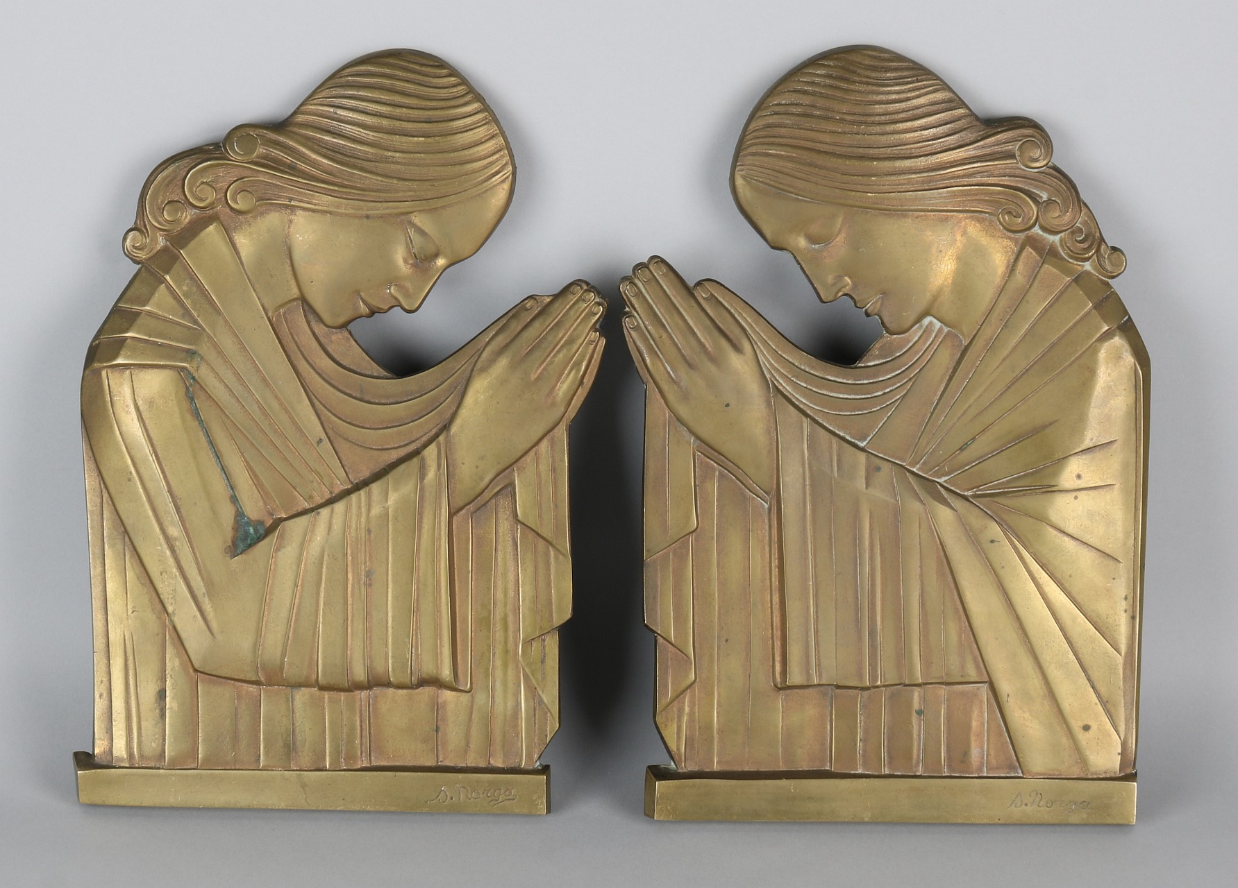 2 Antieke bronzen plaquettes