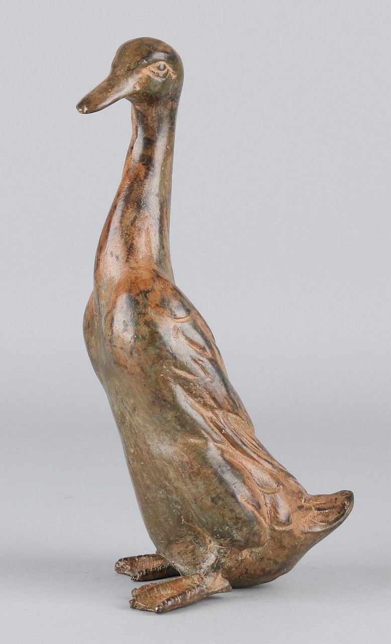 Antiek bronzen figuur, Eend