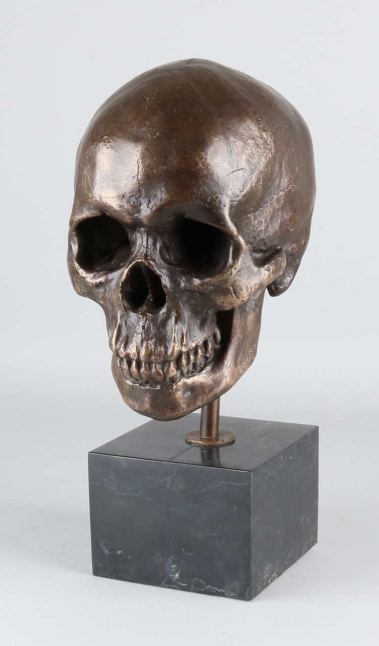 Bronzen schedel