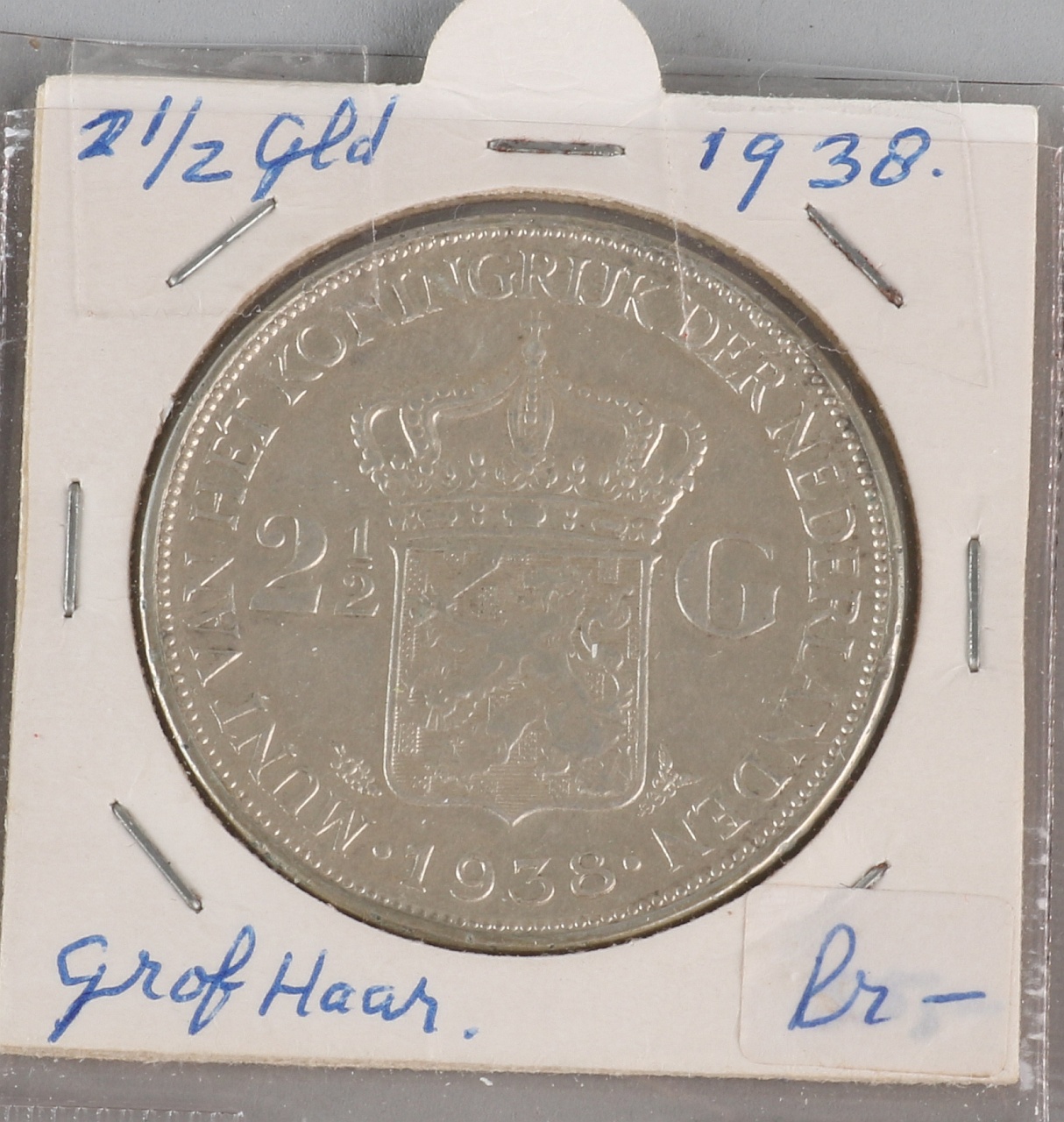 2½  Gulden, 1938 (grof haar)