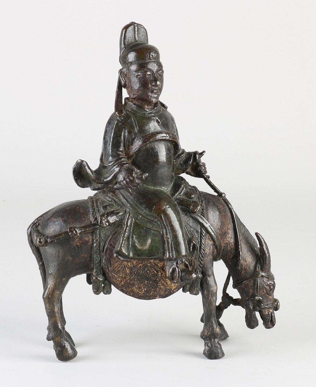 Antiek Chinees bronzen Ming figuur