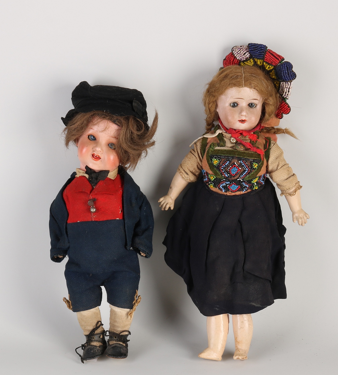 Twee antieke Duitse poppen