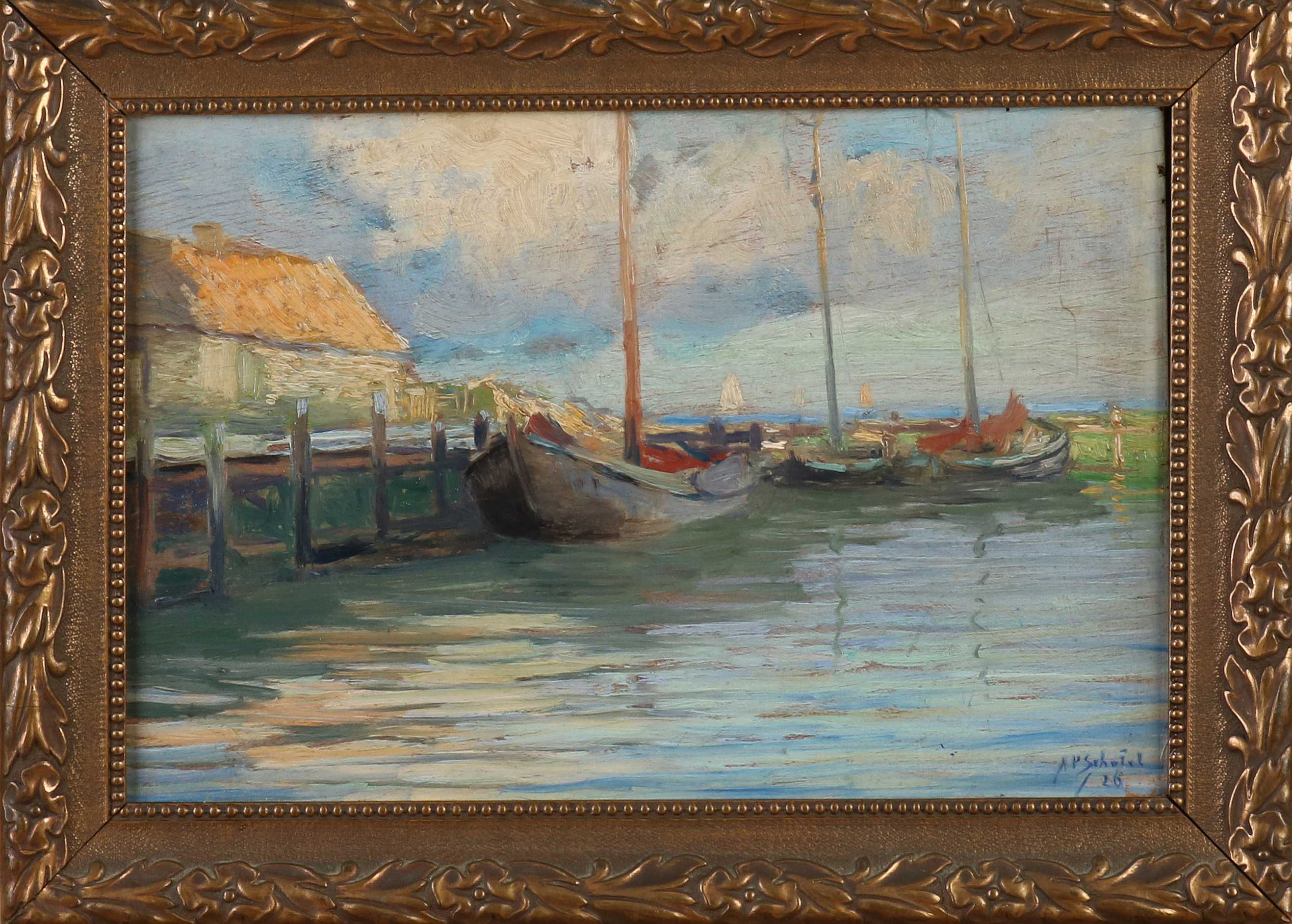 A.P. Schotel, Impressionistisch havengezicht