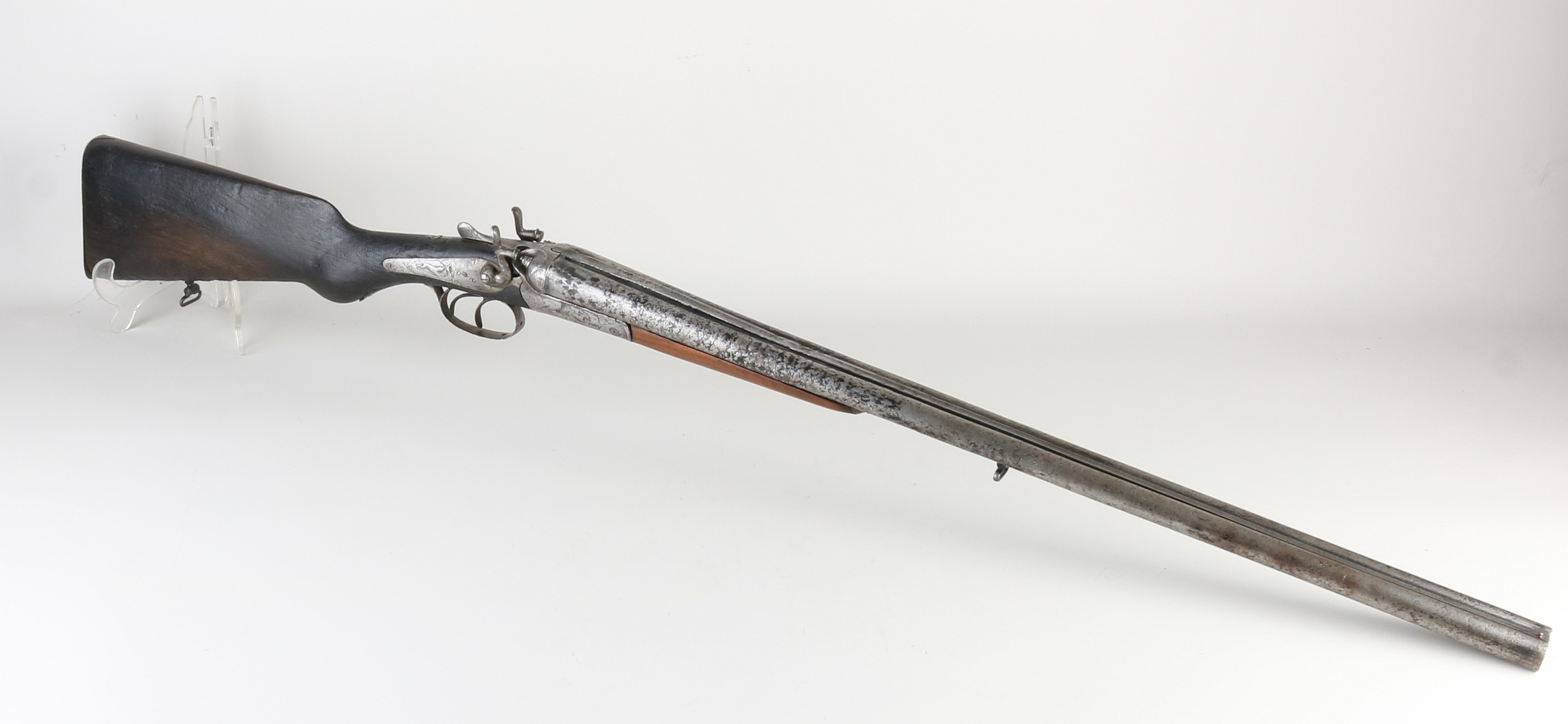 Antiek cubbelloops jachtgeweer, L 111 cm.
