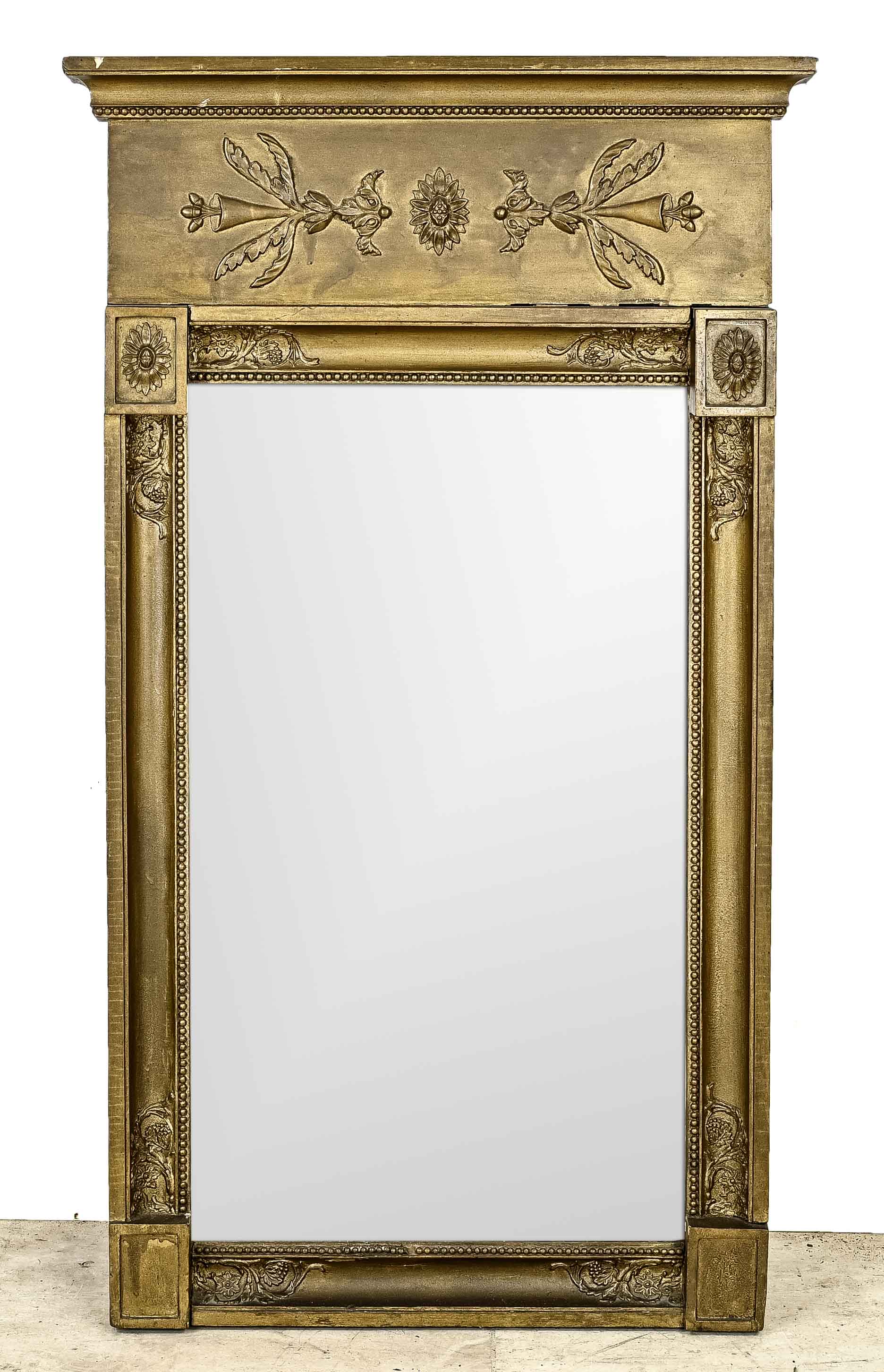 Empire spiegel, H 106 x B 59 cm.
