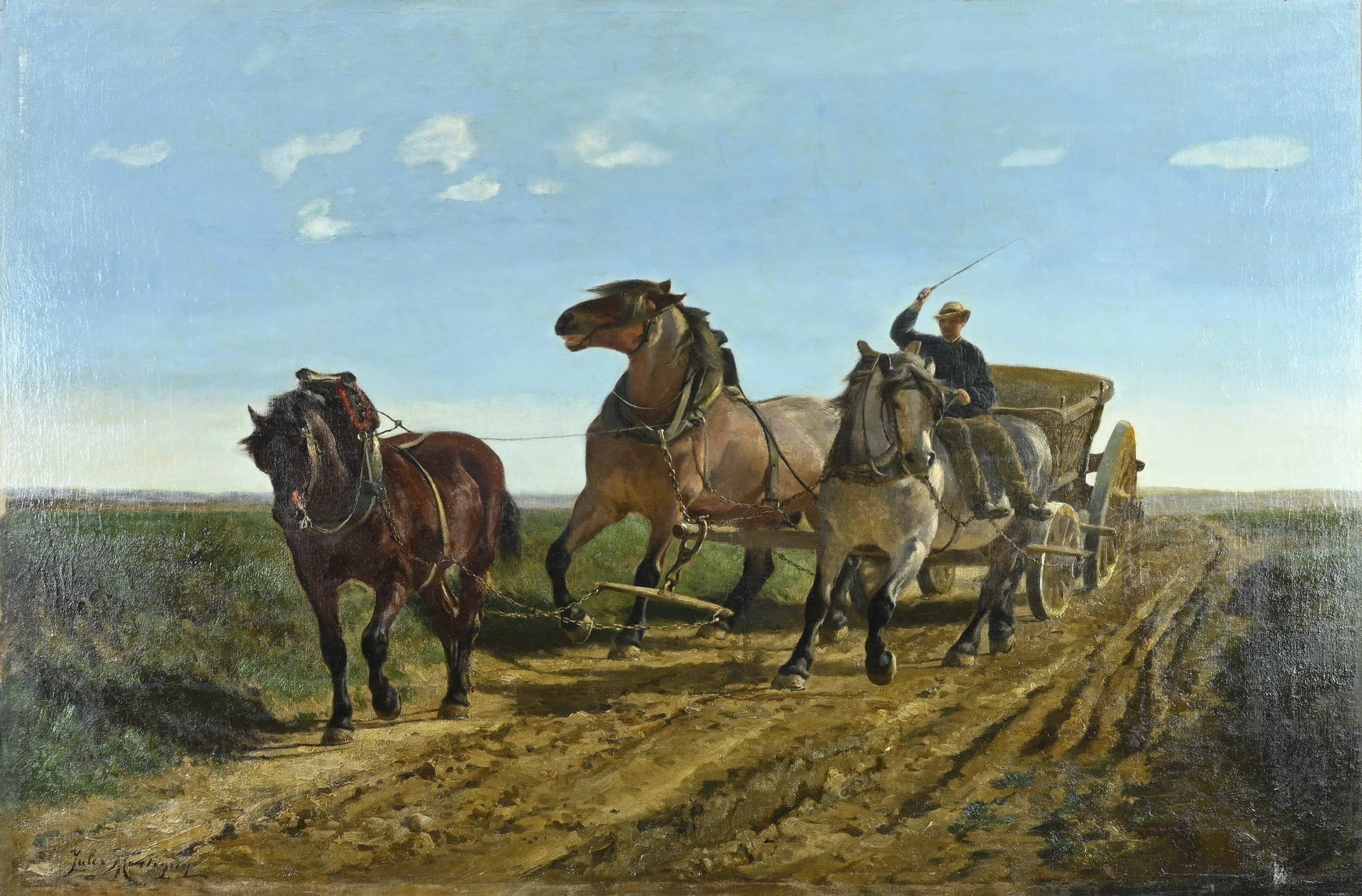 Jules Montigny, Paardenspan op landweg