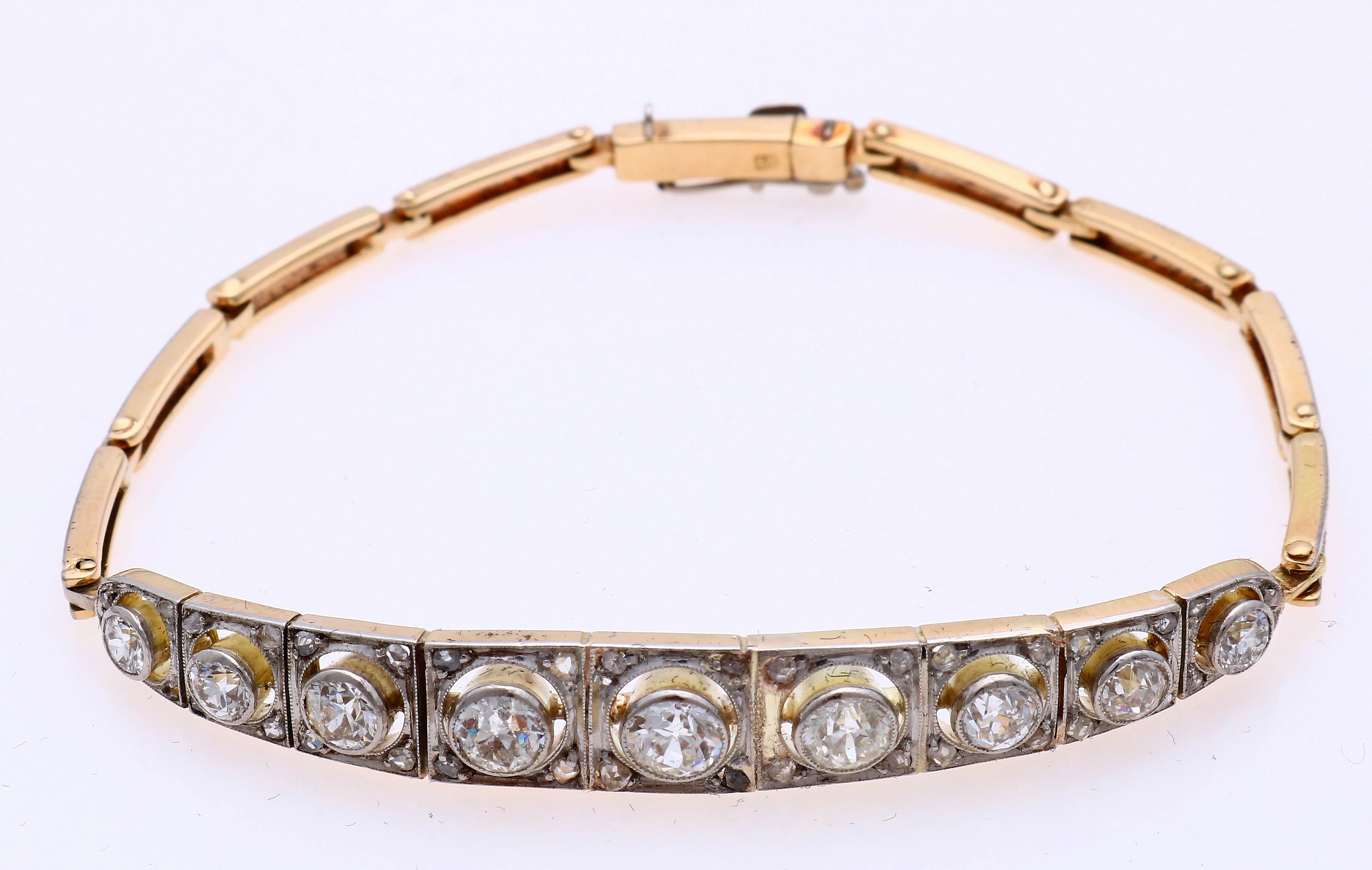 Gouden armband met oud diamant
