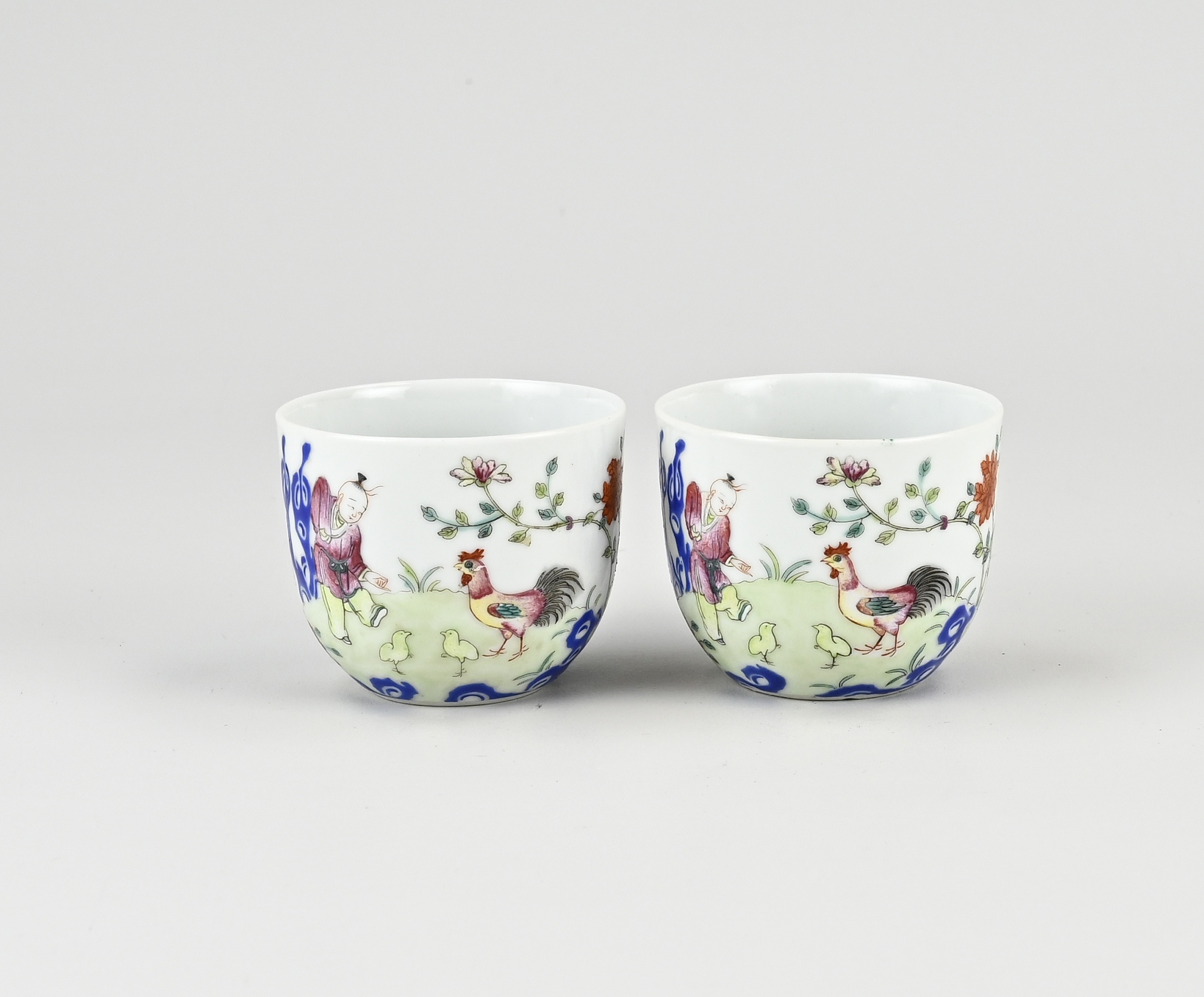 Twee antieke Chinese cups Ø 6,3 cm.