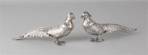 2 Zilveren fazanten