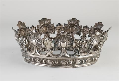 Zilveren kerkelijk kroon Heiligbeeld