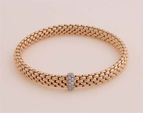 Rosé gouden armband met diamant, Fope